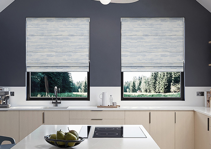 Glamour, Slate Blue - Roman Blind - Image 3